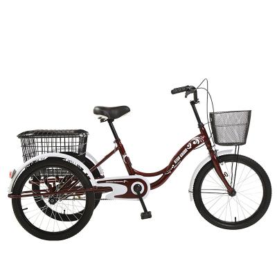 China Wholesale price China vehical OEM three wheel human powered 20 inch tricycle adult bike for seniors adults for sale