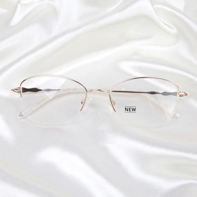 China Fashion Glass Optical Frame Titanium Lightness Optical Frame Anti Myopia Glass Female Frame for sale