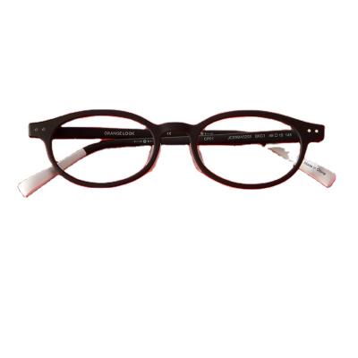 China Metal Polygon Retro Oval Glass Frames Mini Glass White Leg Bifocal Light Blue Anti Series Optical Frames for sale