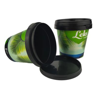 China Manufacturer Customized Single Wall Round Disposable Degradable Plastic Ice Cream Cup for sale