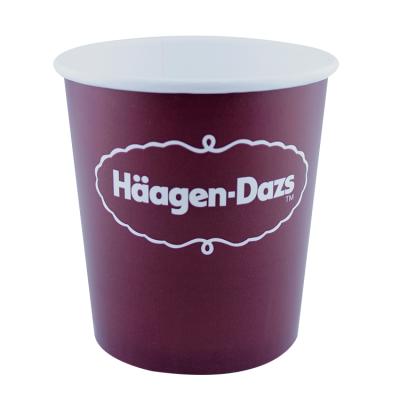 China Customized Printed Disposable Paper Ice Cream Cup Ice Cream Containers for sale