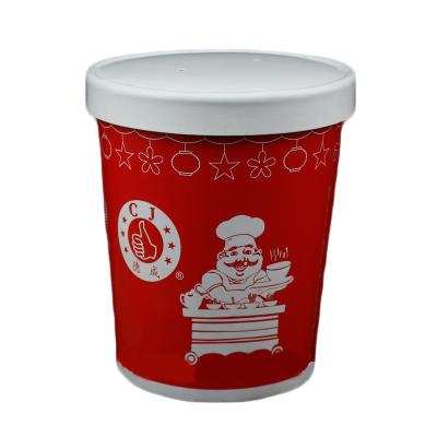 China 250ml Disposable Lovely 500ml And 1000ml To 350ml Soup Paper Cup Lid And Paper Or Plastic Lid With Printing for sale