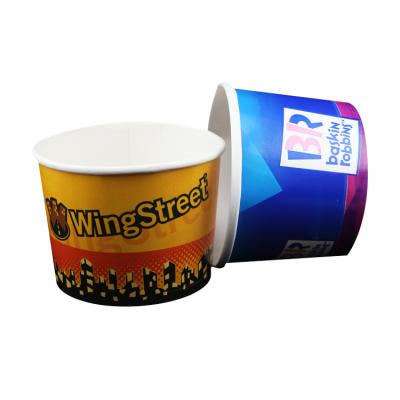 China Custom Color Print Disposable Promotional Logo Food Packaging Paper Size Buckets for sale