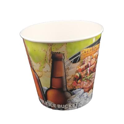 China Size 170oz Disposable Custom Printed Paper Super Double Buckets Paper Bowl With Lid For Food for sale