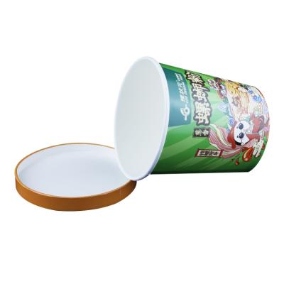 China Disposable Custom Logo Printed Insulated Paper Cup Paper Pail For Instant Noodles Packaging for sale