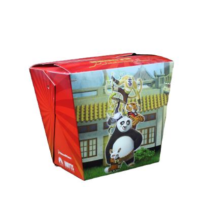 China Factory Custom Recyclable Foldable Pattern Food Takeout Packaging Box for sale