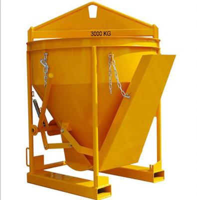 China Customized Durable Forklift Concrete Bucket 1.5T 3T Tower Crane Hopper Tower Crane Mortar Bucket Is Firm And Safe for sale