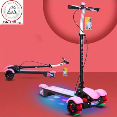 China Older Children's Scooters, Children's One-Legged Scooters 6-12 Year Old, Teenagers' Scooters Folding Luminous Bird King H-0005 for sale