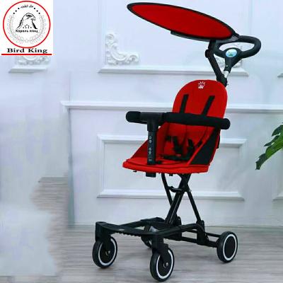 China New Children's Four-Wheel Walker, High Landscape Baby Walker, Foldable with Tent Bird King T-0003 for sale