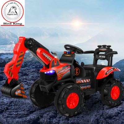 China Can sit on a boy remote control off-road excavator, rechargeable toy engineering vehicle, children's electric tractor bird king TL-002 for sale