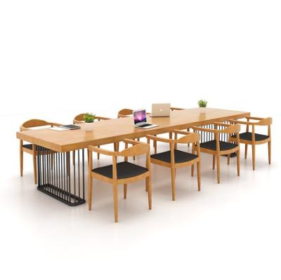 China Simple Modern Office Conference Table Foldable Solid Wood Meeting Room Table Large Large Long for sale