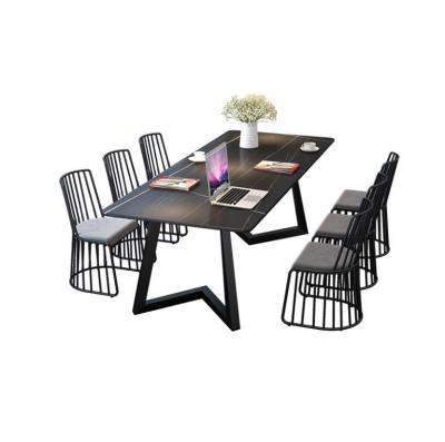 China Foldable Conference Table Office Negotiation Training Marble Table and Lounge Chair Table for sale