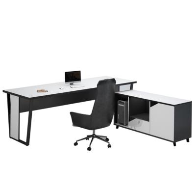 China Modern Adjustable Computer Desk Boss Office Table and Chair Combination (Height) for sale