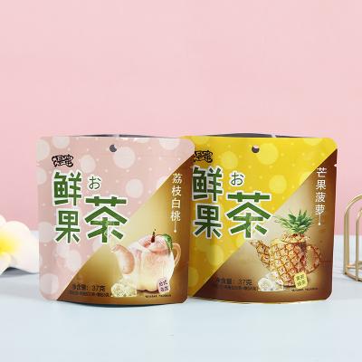 China Peach Moisture-proof White Tea Huaguo Water Mixed Combination Soaking Plastic Self-supporting Bag for sale