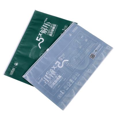 China Custom Printed Reusable Resealable Plastic Film Moisture Proof Matte Printed Apparel Bag Smell Resistant Packaging Bags for sale