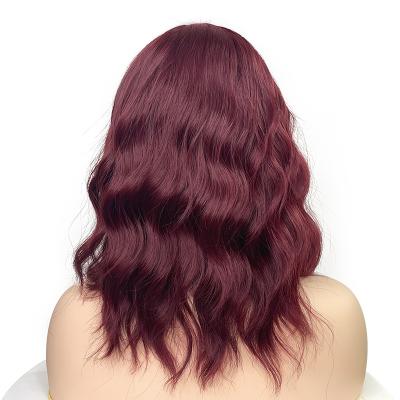 China Hd Beauty Cheap Price Red Short Curly Bob Wigs Synthetic Wigs For Cosplay Daily Party Body Wave Color Wigs for sale