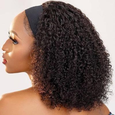 China Top Sale Kinky Curl Headband Wig Drop Shipping Get Free Headband Afro Kinky Remy Hair Human Hair Wigs For Black Women for sale