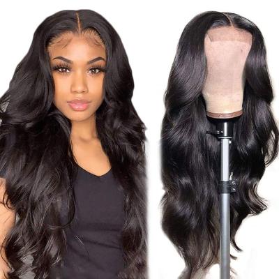 China Factory Price Body Wave KUQI Body Wave Glueless HD Brazilian Natrual Black Lace Front Human Hair Wig Cheap Natrual Lace Frontal Wigs For Women for sale