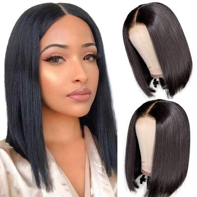 China High Quality Natrual Black Bob Wig Synthetic Hair Wigs Heat Resistant Women Wigs for sale