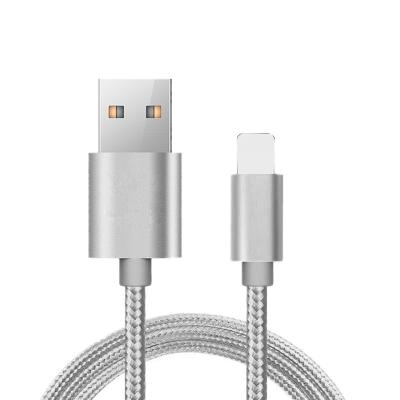 China Real usb 2.1A fast nylon braided fast charging cable for iphone 5 6 7 plus/X/MAX for sale