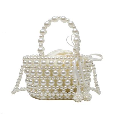 China Other New Mini Handbags Mini Purses Pearl Chain Bag Women Bags Cross - Body Purses Pearl Handle Handbag for sale