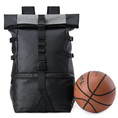 China Anti-theft Large Capacity Increasing Rucksack Cylinder Desk Laptop Backpack Travel Sports Gym Basketball Bag for sale