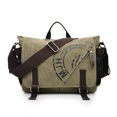 China Waterproof High Quality Custom Printing Sling Bag Canvas Messenger Bag Men for sale