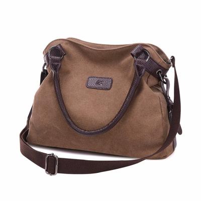 China Fashion Amazon Best Seller Women Canvas Bag Vintage Canvas Cross - Body Bag Classic Canvas Tote Handbag for sale