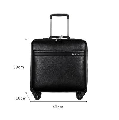 China Custom Fashion Luggage Bag Moving Bag Trolley Set Grain PU Leather Travel Luggage End Cap for sale