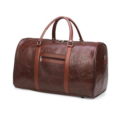 China Vintage Travel Duffel Bag Waterproof Leather Tote Duffle Bags For Men Luggage for sale