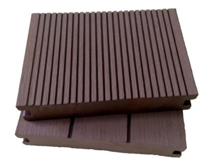 China Wood Grain Pattern Green WPC Flooring Synthetic / Wood Plastic Composite Decking 90mm*40mm for sale