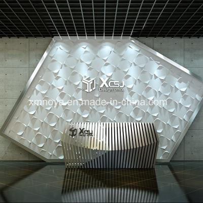 China Customized 500mmx500mm Fireproof 3D PVC Panel for Enterprise Image Wall Background for sale