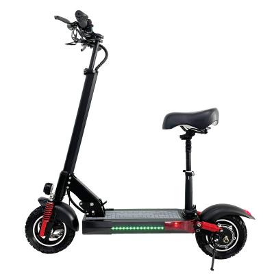 China Adult e scooter 10 inch 500w 48v 16ah 60-70km long range fold electric scooter unisex wholesale price with seat for sale