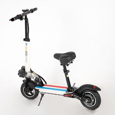 China High Quality Unisex Portable Fat Tire Kick Step Electric Scooter Two Wheels 500W 1000W 48V Seat for sale