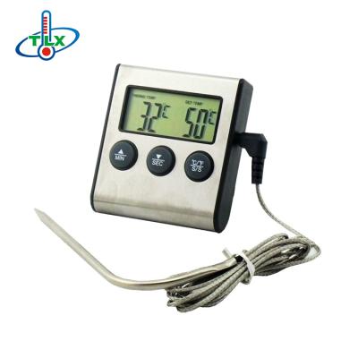 China NEW 99minutes59seconds Digital Oven Thermometer Countdown Timer DTH-24 Long Probe for sale