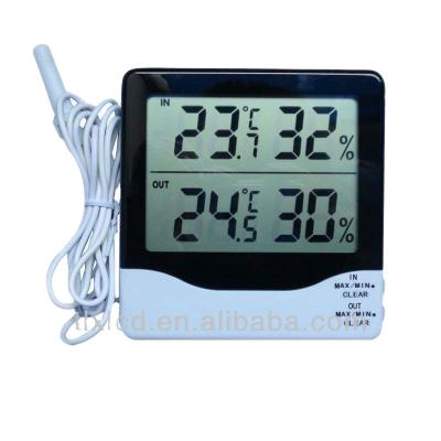 China Indoor outdoor digital thermometer with sensor and meter and large LCD screen TL8039 110*100*20 mm temperature humidity for sale