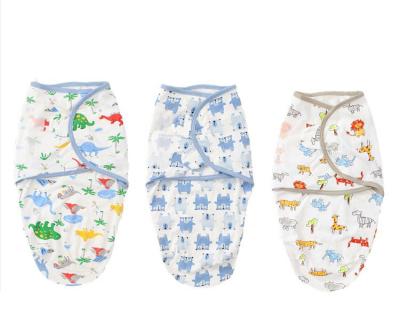 China PORTABLE Cotton Newborn Organic Muslin Baby Bamboo Infant Wraps in Blankets 100% Cotton Cloth Wraps for sale