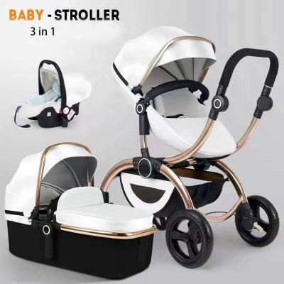 China Luxury Egg Shape Egg Shape Baby Stroller Sight Baby Pram Push Chair Aluminum Alloy Tube 3 In1 High For Newborn for sale