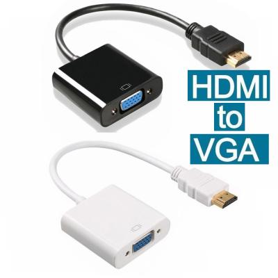 China COMPUTER VGA Adapter Converter HDMI Cable Support Male HDMI to Full HD 1080P HDTV HDMI to VGA Female for PC Laptop hdmi2vga for sale