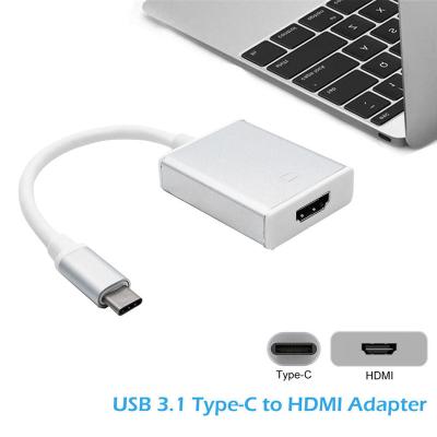 China COMPUTER USB-C Type C USB 3.1 TYPE-C Male to HDMI 4K 10Gbps HDTV TYPE C Female Adapter to HDMI for Macbook Air Chromebook Pixel for sale