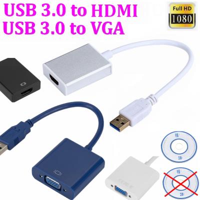 China COMPUTER USB3.0 USB 3.0 to HDMI Multi-Display Converter Adapter Graphics Cable 1920x1080 HD Win7/8 for HDTV LCD PC Laptop VIDEO for sale