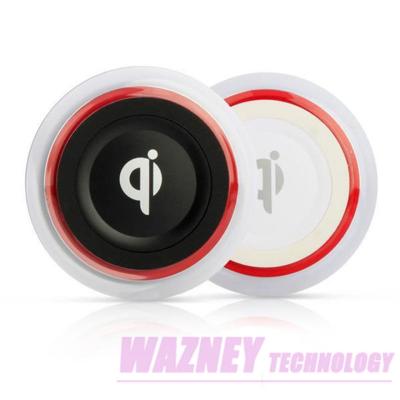 China Q6 Fashion Mobile Phone QI Crystal Wireless Charger LED Crystal Charging Pad For Samsung Blue Light Iphone for sale