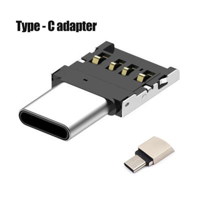 China Mobile Phone Mini Micro Portable Android USB OTG Type-C To Type To C USB Flash Drive U Disk Connector Adapter Metal For Tablet Phone for sale