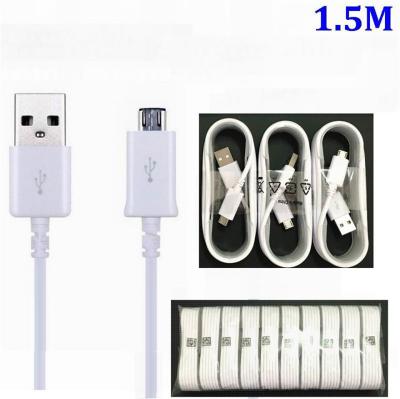 China Black Sync Fast Charger Data USB Micro Camera Note 4 Label 1.5m Cable Charging Cord For LG Sony Android Samsung HTC for sale