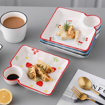 China Wholesale Disposable White Fruit Pattern, Pan Cake Baking Set Nonstick Bakeware Ceramic Baking Dishes for sale