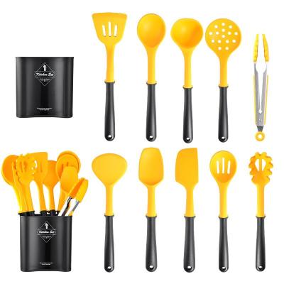 China 10 Sustainable High Quality Kitchen Cookware Cheap Reusable Custom Home Silicone Eco Cooking Tools Utensil Sets for sale