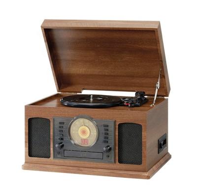 China Wooden Classic Bluetooth Speaker Retro Multifunctional Record Player Turntable Vinyl Bluetooth Vintage Tooth Record Blue Speakers for sale