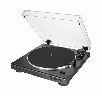 China Full Automatic High Fidelity HiFi Black Full Automatic Anti-Resonance Die-Cast Aluminum Platter Dust Cover 2 Speed ​​Belt-Drive Turntable Stereo Disc for sale