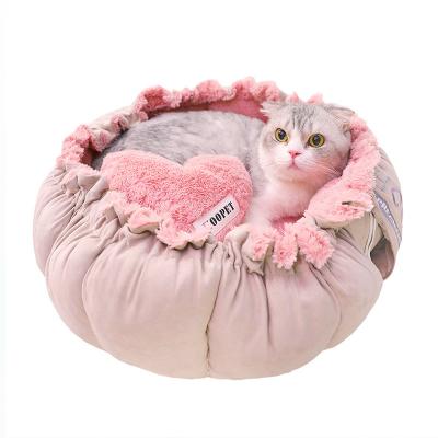 China Travel Factory Direct Sales Cat Pet Bed Round Pet Sleeping Bed Cushion for sale