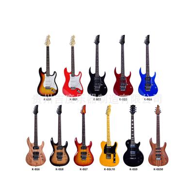 China Wholesale Electric Guitar Wooden Simple Beginner's Basswood Rock Electric Guitar For Beginners for sale